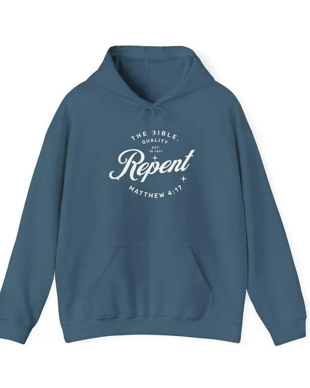 Repent Matthew 4:17 Scripture Hoodie | Christian Faith Pullover